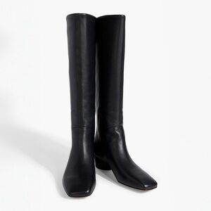 Vince Ramona Black Knee-High Leather Boots